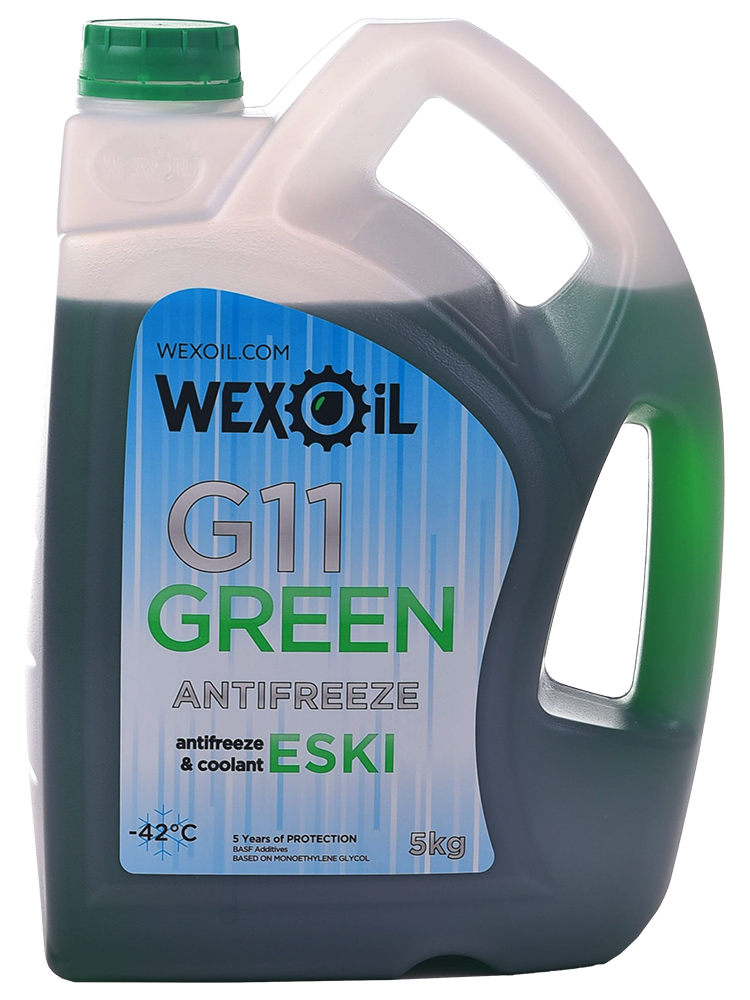 Охолоджувальна рідина WEXOIL ANTIFREEZE ESKI G11 GREEN 5кг